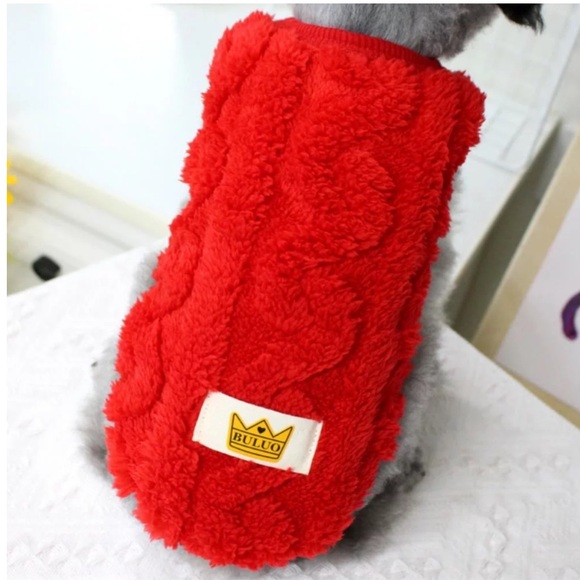 BULUO DOG SWEATER CLASSIC PET CORAL FLEECE - Picture 1 of 16